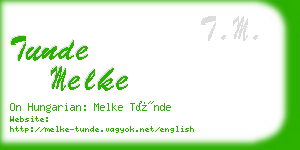 tunde melke business card